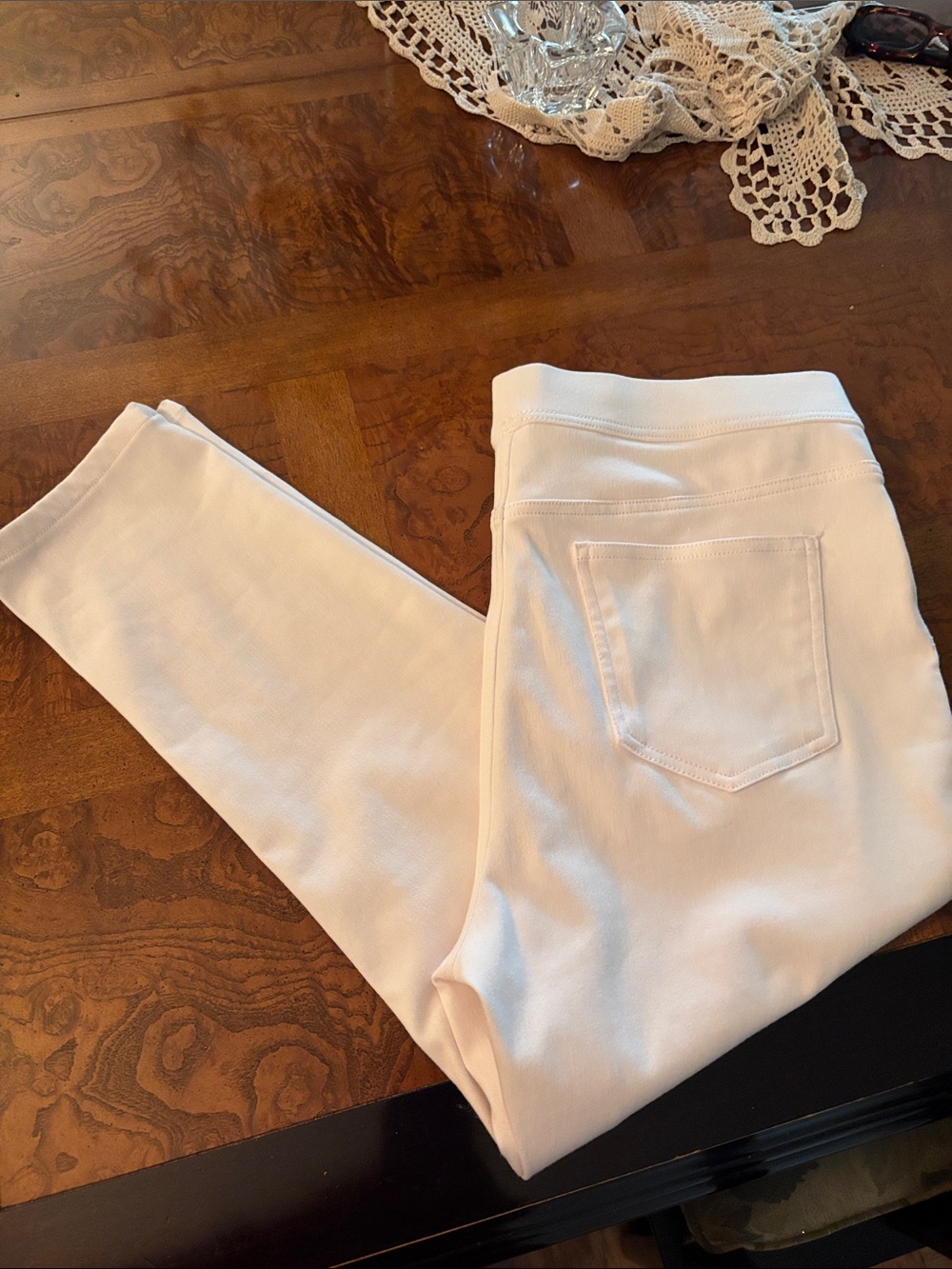 Beautiful White Pull-On Pants